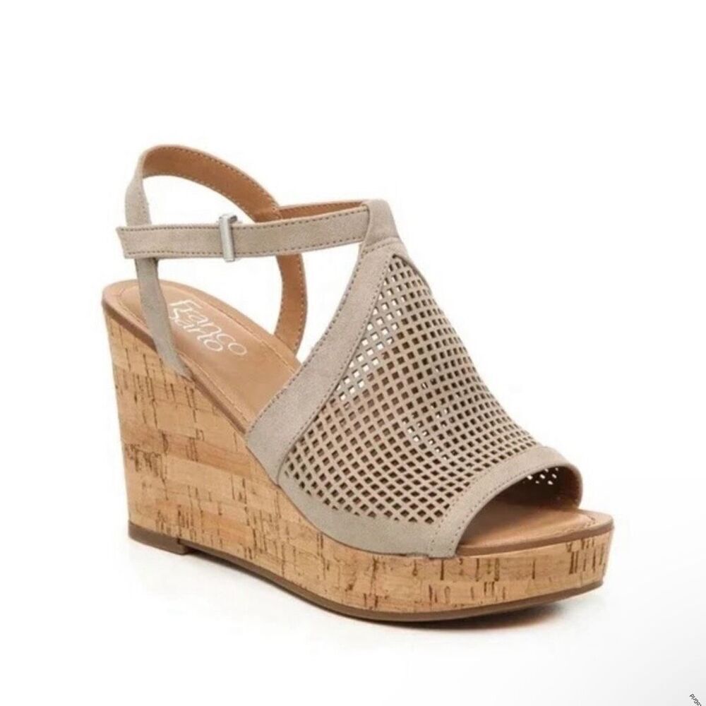 Franco Sarto Canyon Cork Wedge Sandal 5.5 Women New